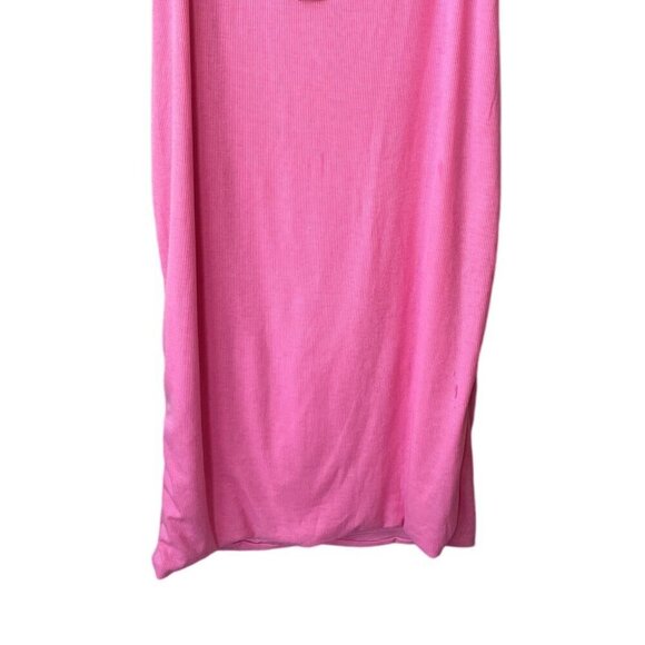 NWT Fashion Nova Midi Bodycon Size 3X Bella Ribbed Summer Barbie Pink Dress - Picture 8 of 11
